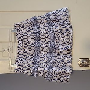 Oliphant blue flora skirt